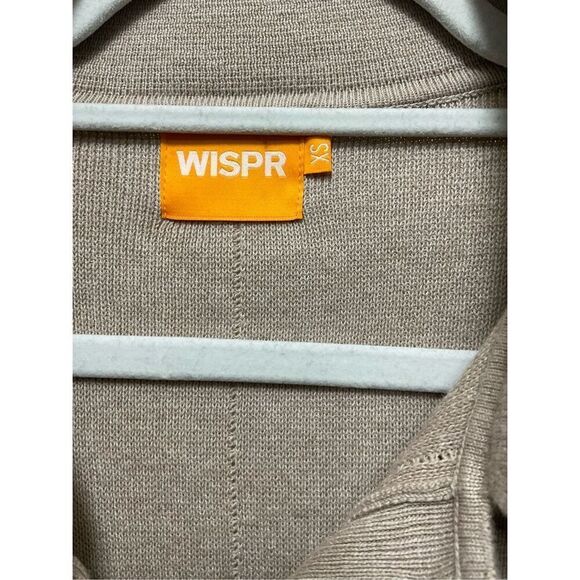Never Worn - WISPR Tan Collared Boxy Cardigan with Cuffed Sleeves (Size XS) - Picture 4 of 4